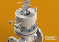 3-D Zeichnung von Klammerverschluss mit Scharnierlagerung DN 65, PN 40, -10/+60°C als Molchschleuse in der Erdölproduktion