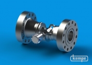 Kemsight HD-Durchflussschauglas 3“ - 600 lbs / PN 100 - RTJ, -10/+120°C mit metallverschmolzenen Schraubschaugläsern, ausgestattet mit Schauglasleuchte in Ex-Ausführung